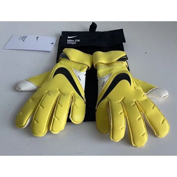 Nike Soccer GK Grip 3 Goalkeeper Gloves CN5651-765 Yellow Sz 9 NEW - Picture 4 of 7